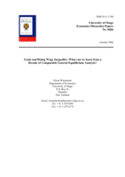 Trade and rising wage inequality: What can we learn froma decade of computable general equilibrium analysis?