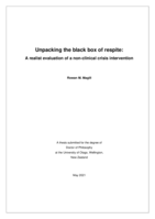 Unpacking the black box of respite: A realist evaluation of a non-clinical crisis intervention