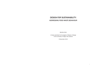 Design for Sustainability: Addressing Food Waste Behaviour