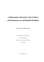 Collaboration with and for Rural Māori with Substance use and Related Problems
