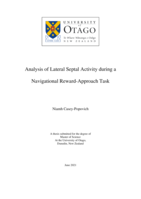 Analysis of Lateral Septal Activity during a Navigational Reward-Approach Task