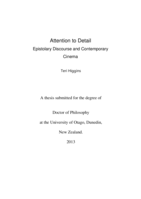 Attention to Detail: Epistolary Discourse and Contemporary Cinema
