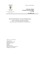 How do empowerment and self-determination affect national health outcomes?