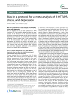 Bias in a protocol for a meta-analysis of 5-HTTLPR, stress, and depression