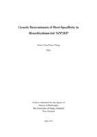 Genetic Determinants of Host-Specificity in Mesorhizobium loti NZP2037