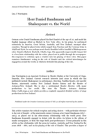 Herr Daniel Bandmann and Shakespeare vs the World