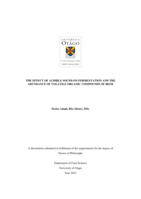 The effect of audible sound on fermentation and the abundance of volatile organic compounds of beer