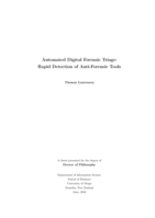 Automated Digital Forensic Triage: Rapid Detection of Anti-Forensic Tools