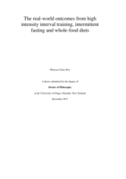 The real-world outcomes from high intensity interval training, intermittent fasting and whole-food diets