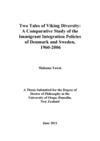 Two Tales of Viking Diversity: A Comparative Study of the Immigrant Integration Policies of Denmark and Sweden, 1960-2006