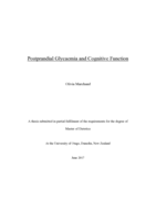 Postprandial Glycaemia and Cognitive Function