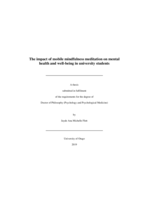The impact of mobile mindfulness meditation on mental health and well-being in university students