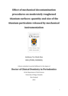 Effect of mechanical decontamination procedures on moderately roughened titanium surfaces: quantity and size of the titanium particulate released by mechanical instrumentation