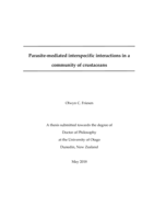 Parasite-mediated interspecific interactions in a community of crustaceans