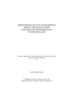 Perceptions of Nut Consumption Among the Population and Health Professionals in New Zealand
