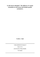 Is self-esteem embodied?  The influence of vertical orientation on self-esteem and domain specific sociometers.