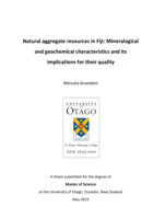 Natural aggregate resources in Fiji: Mineralogical and geochemical characteristics and its implications for their quality