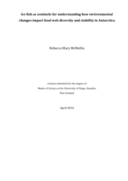 Ice fish as sentinels for understanding how environmental changes impact food web diversity and stability in Antarctica