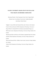 Pacific university graduates in New Zealand: what helps and hinders completion