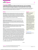 Longitudinal assessment of mental health disorders and comorbidities across 4 decades among participants in the Dunedin birth cohort study