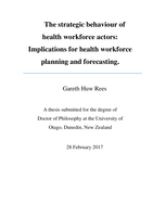 The strategic behaviour of health workforce actors: Implications for health workforce planning and forecasting