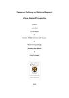 Caesarean Delivery on Maternal Request: A New Zealand Perspective