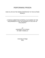 Performing prison: How is life on the inside portrayed to the outside world?