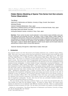 Hidden Markov modeling of sparse time series from non-volcanic tremor observations