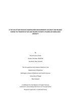 Is the use of non-invasive haemoglobin measurements accurate and realiable  during the transfer of sick and injured patients utilising air ambulance aircraft?
