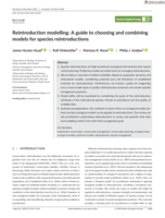 Reintroduction modelling: A guide to choosing and combining models for species reintroductions