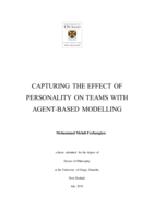 Capturing the effect of personality on teams with agent-based modelling