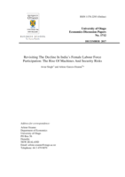 Revisiting The Decline In India’s Female Labour Force Participation:  The Rise Of Machines And Security Risks