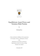Equilibrium Asset Prices and Variance Risk Premia