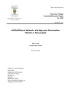 Artificial Neural Networks and Aggregate Consumption Patterns in New Zealand