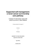 Supported self-management: a novel cancer survivorship care pathway