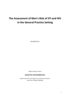 The Assessment of Men’s Risk of STI and HIV in the General Practice Setting