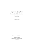 Improving Query Term Expansion With Machine Learning