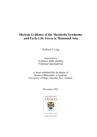 Skeletal evidence of the metabolic syndrome and early life stress in mainland Asia
