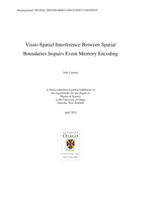 Visuo-Spatial Interference Between Spatial Boundaries Impairs Event Memory Encoding