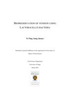 Biopreservation of venison using Lactobacillus bacteria