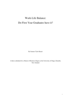 Work-Life Balance: Do First Year Graduates have it?