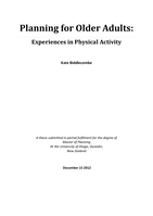 Planning for Older Adults: Experiences in Physical Activity