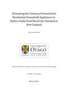 Estimating the Technical Potential for Residential Household Appliances to Reduce Daily Peak Electricity Demand in New Zealand