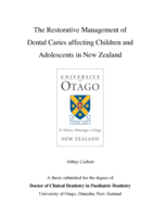 The Restorative Management of Dental Caries affecting Children and Adolescents in New Zealand