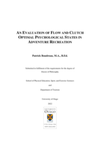 An evaluation of flow and clutch optimal psychological states in  adventure recreation