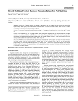 Breath holding predicts reduced smoking intake but not quitting