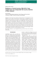 Resilience of family farming 1984–2014: Case studies from two sheep/beef hill country districts of New Zealand