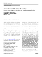 Release of constraints on nest-site selection in burrow-nesting petrels following invasive rat eradication
