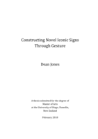Constructing Novel Iconic Signs Through Gesture
