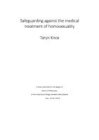 Safeguarding against the medical treatment of homosexuality